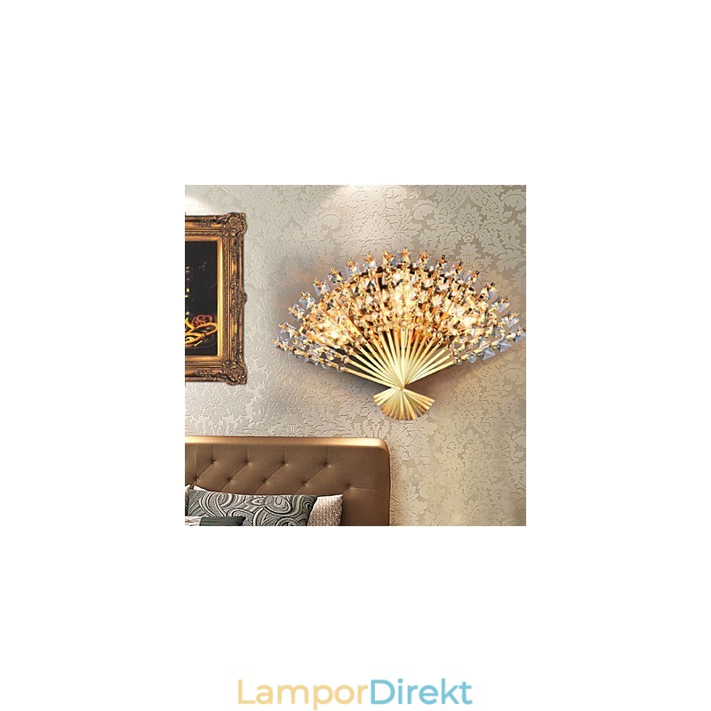 Alla Hjärtans Dag The Fan Väggdekoration Presenter Samtida Och Kontrakterade Crystal Vägglampa Light