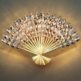 Alla Hjärtans Dag The Fan Väggdekoration Presenter Samtida Och Kontrakterade Crystal Vägglampa Light