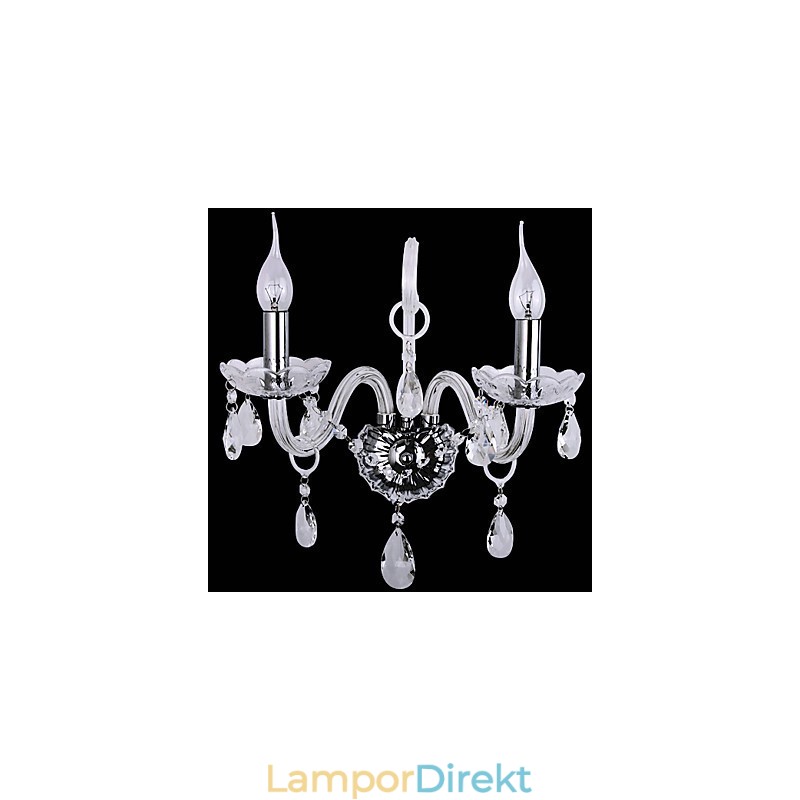 Moderna Kristallvägglampor Med 2 Ljus I Ljusfunktionen