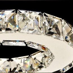 Crystal Flush Mount 3 Lampor Modernt Genomskinligt Galvaniskt Rostfritt Stål