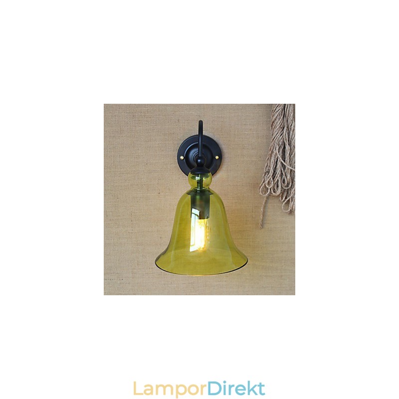 Amerikansk Landsbygd Minimalistisk Blå Glas Dekorativ Vägglampa Vardagsrum Hall