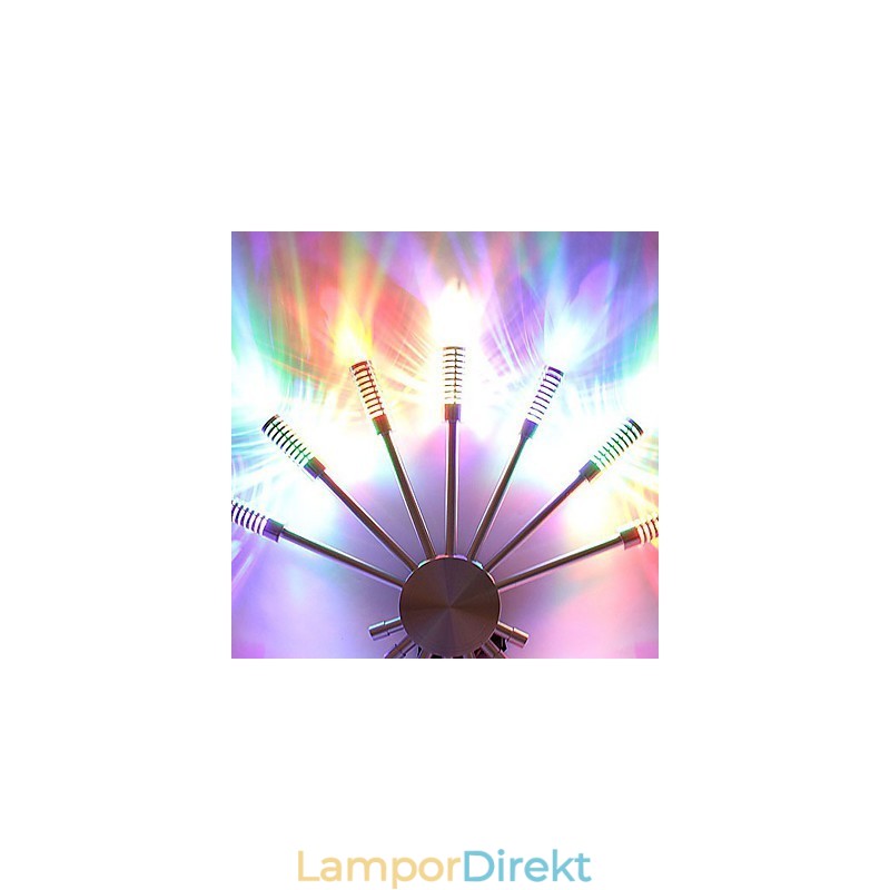 Modern Vägglampa Med Spridande Ljusdesign Till 7 Riktningar Fanformat Ljus