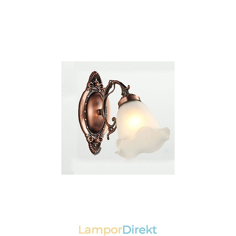 Retro Glas Enkel Europeisk Modern Elegance Smidesjärn Vägglampa Light