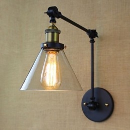 Mediterranean Village Retro Pastoral Glas Dekorativ Vägg Sconce Klädaffär Restaurang Kaffe