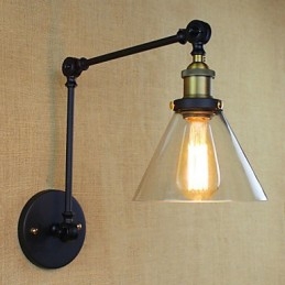 Mediterranean Village Retro Pastoral Glas Dekorativ Vägg Sconce Klädaffär Restaurang Kaffe