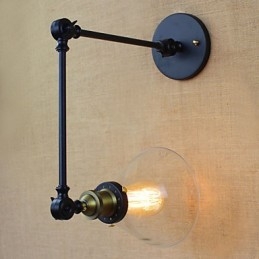 Mediterranean Village Retro Pastoral Glas Dekorativ Vägg Sconce Klädaffär Restaurang Kaffe