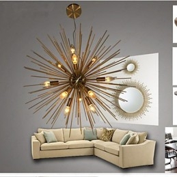 Retro Imitation Copper Creative Line 12 Ljuskrona