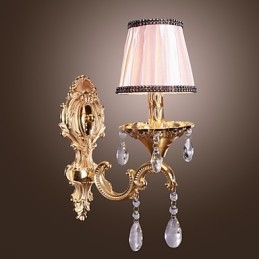 Elegant Kristallvägglampa I Rosa