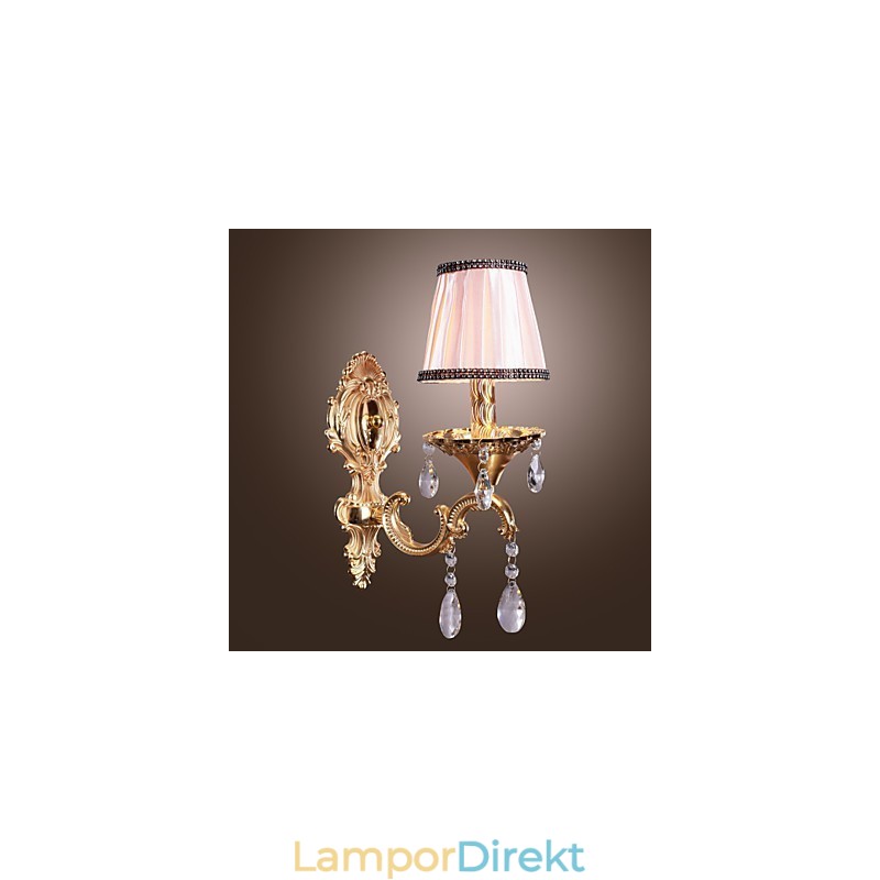 Elegant Kristallvägglampa I Rosa