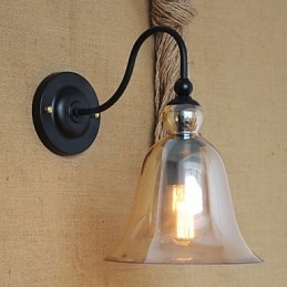 Amerikansk Landsbygd På Landsbygden Minimalistisk Vardagsrum Hall Dekorerad Glasvägg Sconce