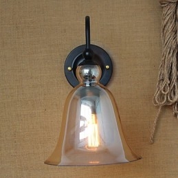 Amerikansk Landsbygd På Landsbygden Minimalistisk Vardagsrum Hall Dekorerad Glasvägg Sconce