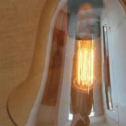 Amerikansk Landsbygd På Landsbygden Minimalistisk Vardagsrum Hall Dekorerad Glasvägg Sconce