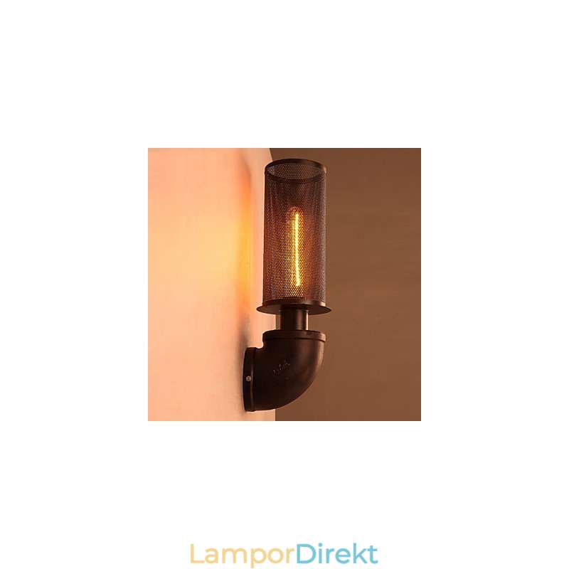Återställ Uråldriga Sätt Smidesjärn Loft Creative Wall Lamp Lights