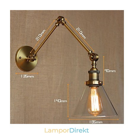 Industriell Stil Retro Vintage Butiker Sovrum Modern Kyrksal Dekorerad Brons Vägglampa Industriell Stil Retro Vintage Butiker Sovrum Modern Kyrksal Dekorerad Brons Vägglampa