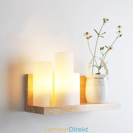 Vägglampor I Ministil Med Glasskärmar Modernt Samtida Trä Bambu Vägglampa Vägglampor I Ministil Med Glasskärmar Modernt Samtida Trä Bambu Vägglampa
