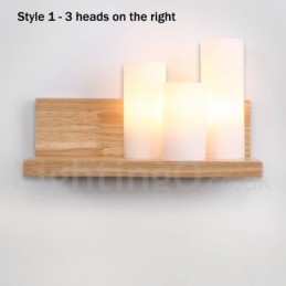 Vägglampor I Ministil Med Glasskärmar Modernt Samtida Trä Bambu Vägglampa
