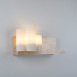 Vägglampor I Ministil Med Glasskärmar Modernt Samtida Trä Bambu Vägglampa