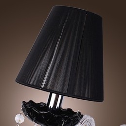 Crystal Vägglampa Med 2 Lampor I Tygskärm