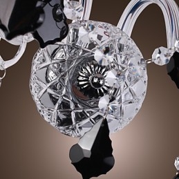 Crystal Vägglampa Med 2 Lampor I Tygskärm