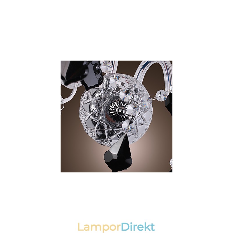 Crystal Vägglampa Med 2 Lampor I Tygskärm