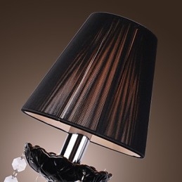 Crystal Vägglampa Med 2 Lampor I Tygskärm