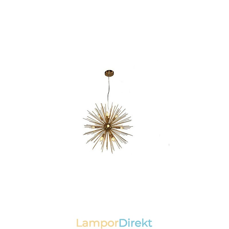Retro Imitation Copper Creative Line 12 Ljuskrona