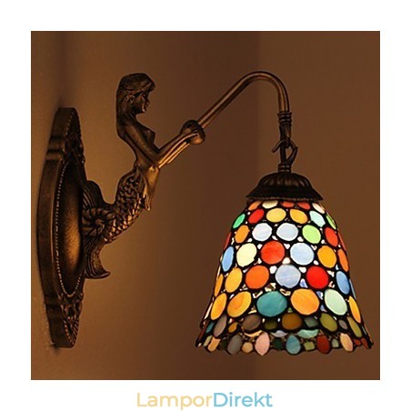 Europeiska Kontrakterade Landsbygdens Kreativa Smidesjärn Vägglampa Glas Ljus Europeiska Kontrakterade Landsbygdens Kreativa Smidesjärn Vägglampa Glas Ljus
