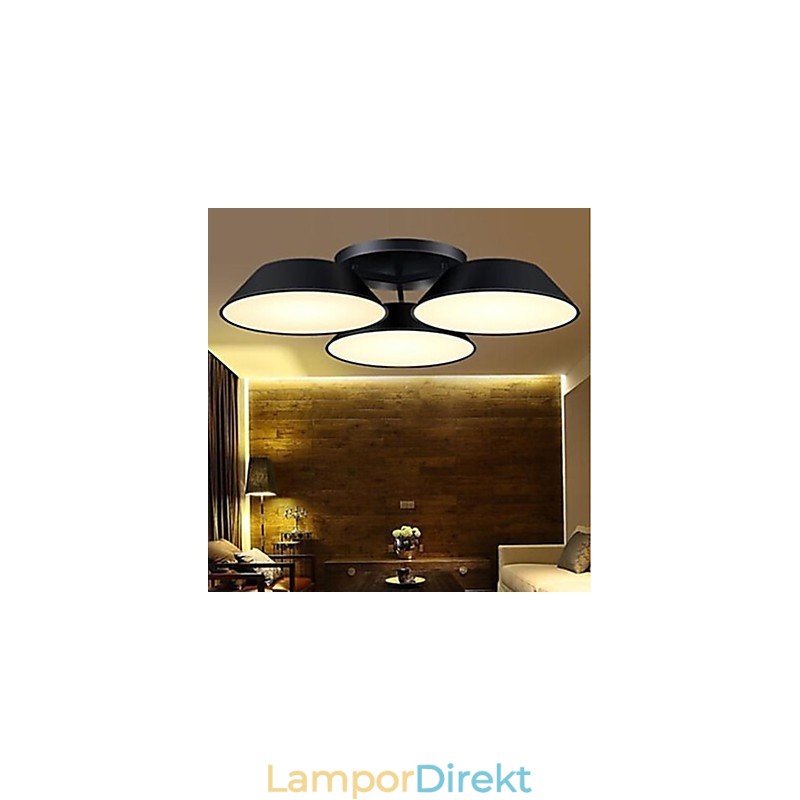 Flush Mount 3 Lampor Metall Akryl Enkel Modern