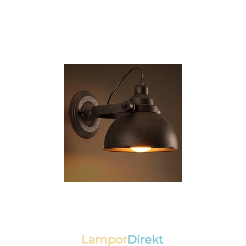 Loft Smidesjärn Pot Creative Vintage Vägglampa Lights