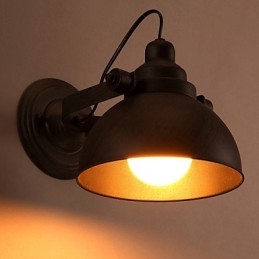 Loft Smidesjärn Pot Creative Vintage Vägglampa Lights