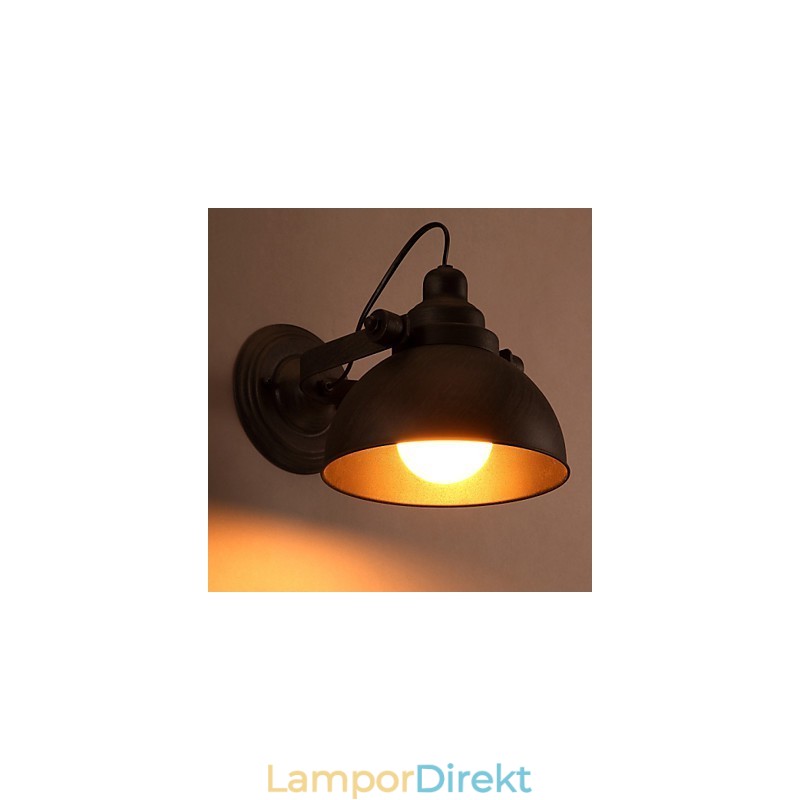Loft Smidesjärn Pot Creative Vintage Vägglampa Lights