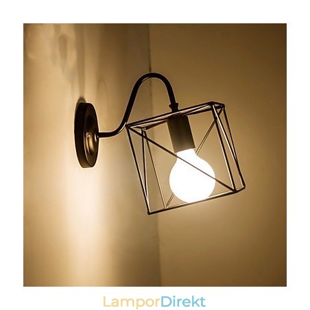 American Industry Vägglampor Nostalgisk Vintage Lron Loftgång Vägglampa För Balkong