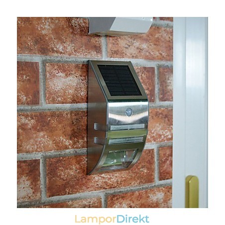 Solar Vit Vägglampa Med Pir Rörelsesensor Solar Vit Vägglampa Med Pir Rörelsesensor