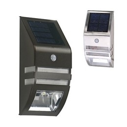 Solar Vit Vägglampa Med Pir Rörelsesensor