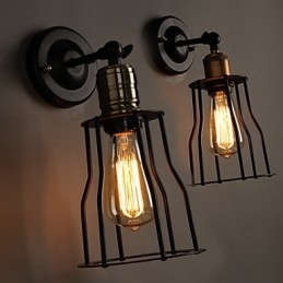 Creative The Head Of A Bed Titanium Metall Vägglampa Light