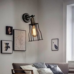 Creative The Head Of A Bed Titanium Metall Vägglampa Light