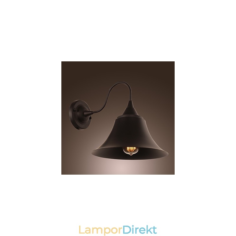 Konstnärlig Vägglampa Med Retro Metallskärm Och Fäste