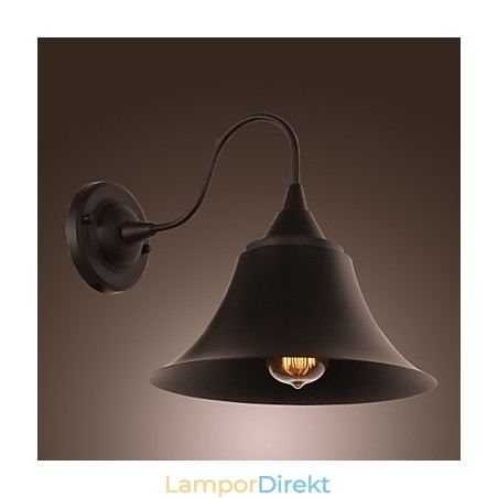 Konstnärlig Vägglampa Med Retro Metallskärm Och Fäste Konstnärlig Vägglampa Med Retro Metallskärm Och Fäste