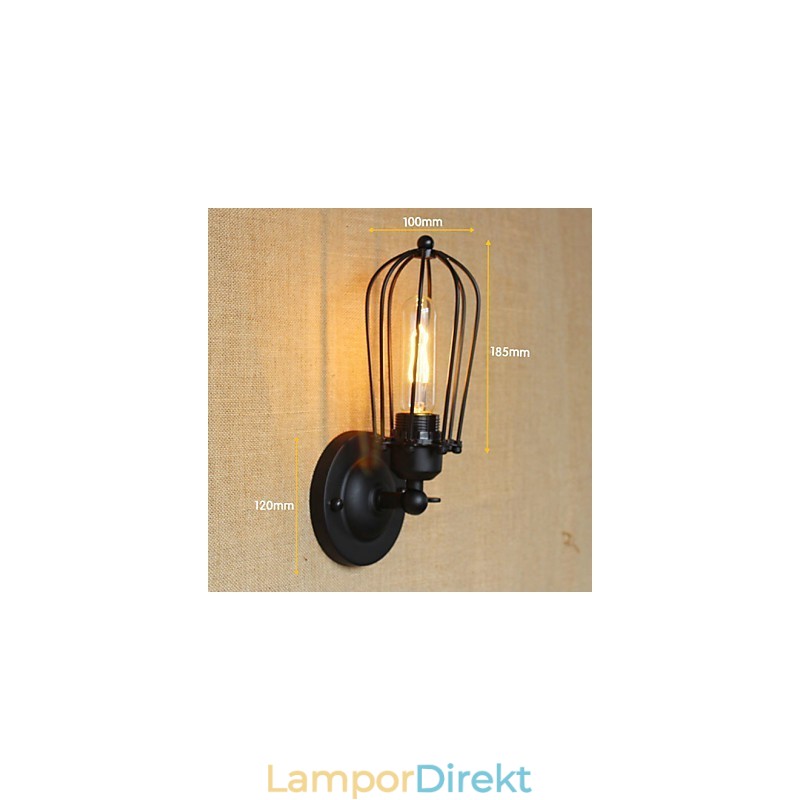 Retro Minimalistisk Industridesigner Balkong Gangtrappa Lampa Dekorativ Vägglampa
