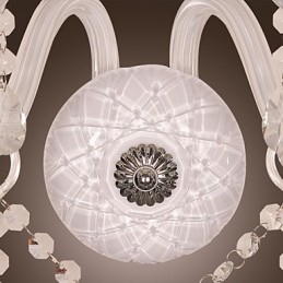 Kristallvägglampa Med 2 Lampor I Ljusglödlampa