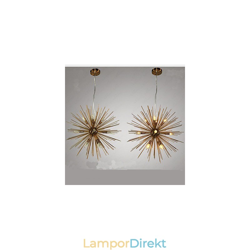 Retro Imitation Copper Creative Line 12 Ljuskrona