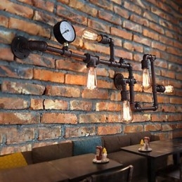 Vägglampetter Mini Style Rustik Lodge Metal