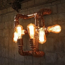 Retro Bar Iron Wall Sconces Mini Style Rustik Lodge Metal