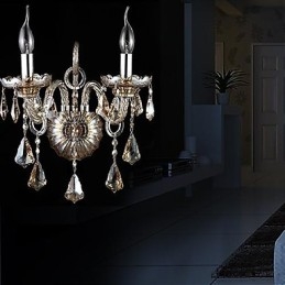 Crystal Wall Sconces Ljus Vägglampor Läsvägglampor Modern Contemporary Metal
