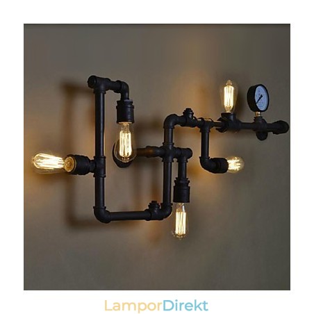 Vägglampor 5 Lätta Vattenrör Järn Ministil Industriell Stil Country Metal Vägglampor 5 Lätta Vattenrör Järn Ministil Industriell Stil Country Metal