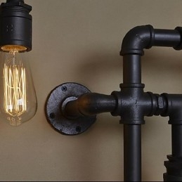 Vägglampor 5 Lätta Vattenrör Järn Ministil Industriell Stil Country Metal