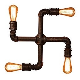 Retro Bar Iron Wall Sconces Mini Style Rustik Lodge Metal