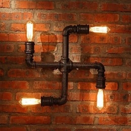 Retro Bar Iron Wall Sconces Mini Style Rustik Lodge Metal