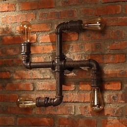Retro Bar Iron Wall Sconces Mini Style Rustik Lodge Metal