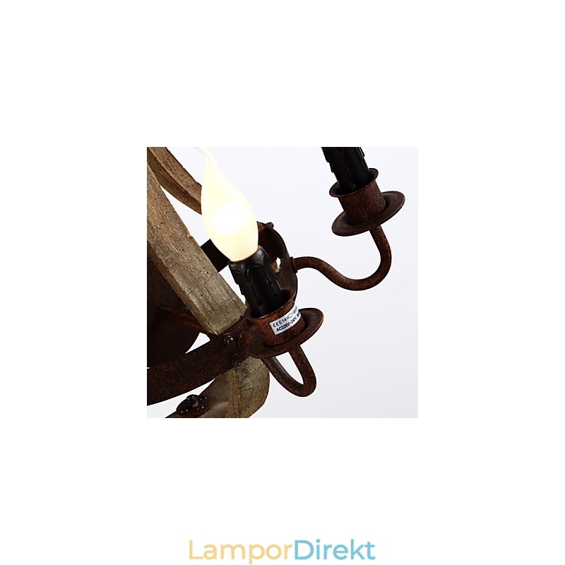 Vintage Amerikansk Rustik Trävägg Vinfat Lampa Liviing Och Sovrumslampa